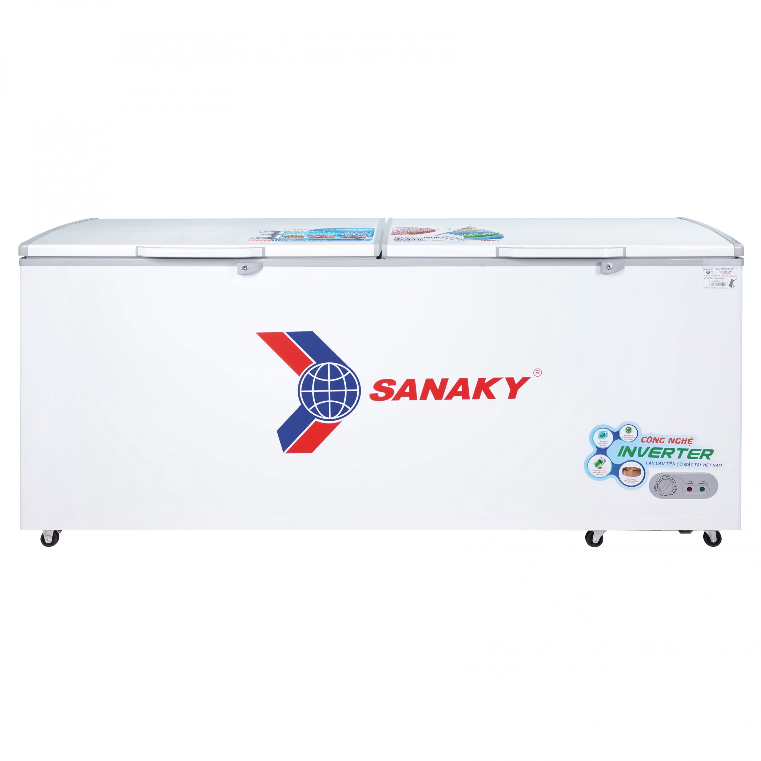 Tủ đông sanaky 2 nắp mở INVERTER 860L VH-8699HY3 dàn lạnh đồng - trả góp  tại Điện máy Lê Triều