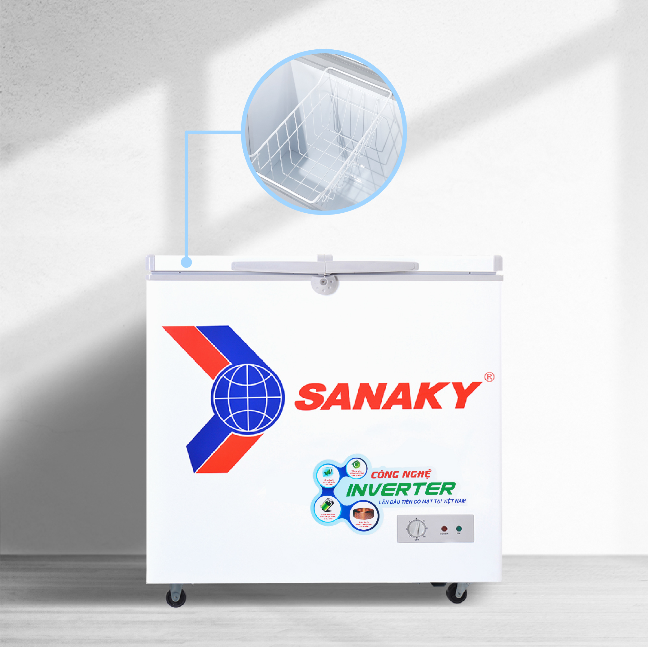 Tủ Đông Sanaky VH-2599A3 208 lít inverter dàn lạnh đồng