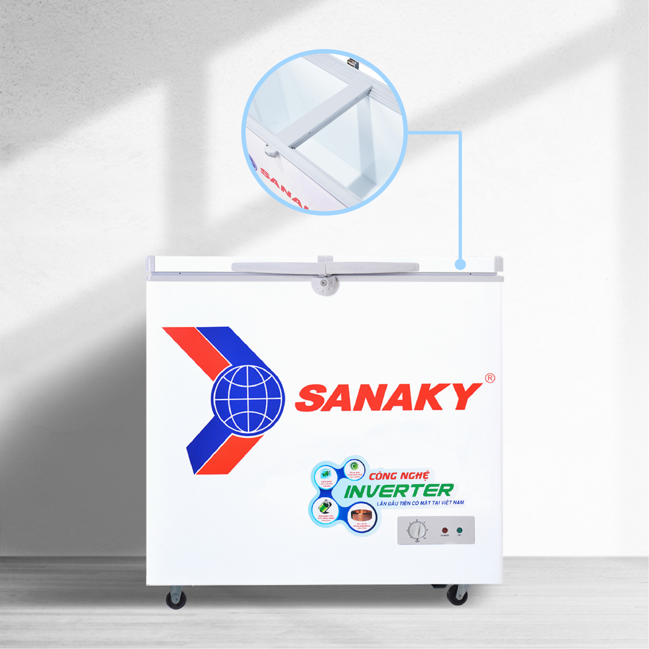 Tủ Đông Sanaky VH-2599A3 208 lít inverter dàn lạnh đồng