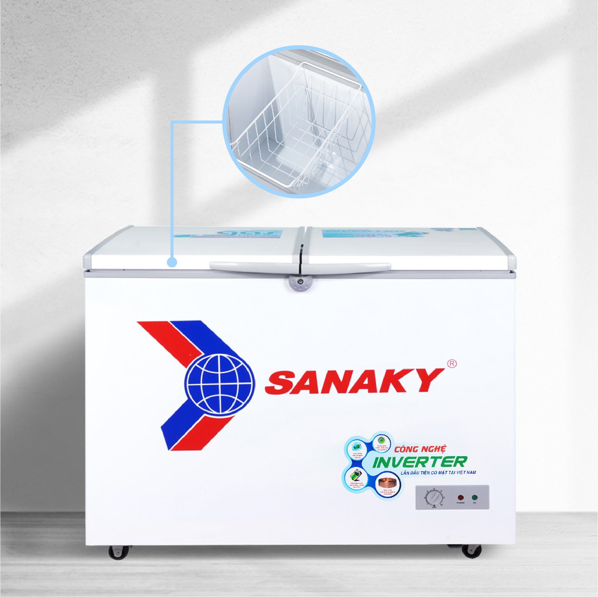 Tủ Đông Sanaky VH-2899A3 235 lít, 1 ngăn đông, inverter, dàn lạnh đồng
