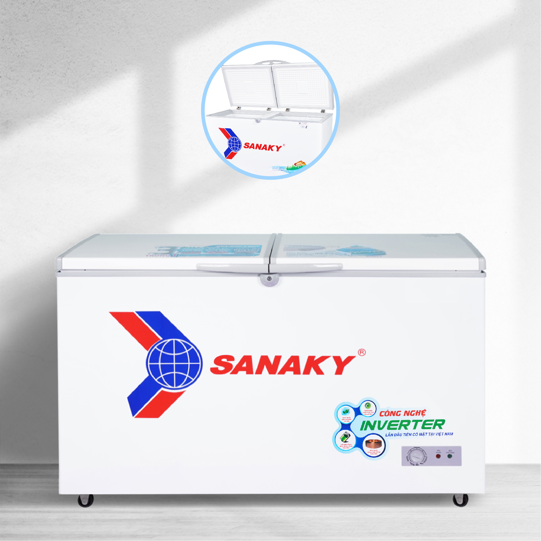 Tủ Đông Sanaky VH-4099A3 305 lít, 1 ngăn đông, inverter, dàn lạnh đồng