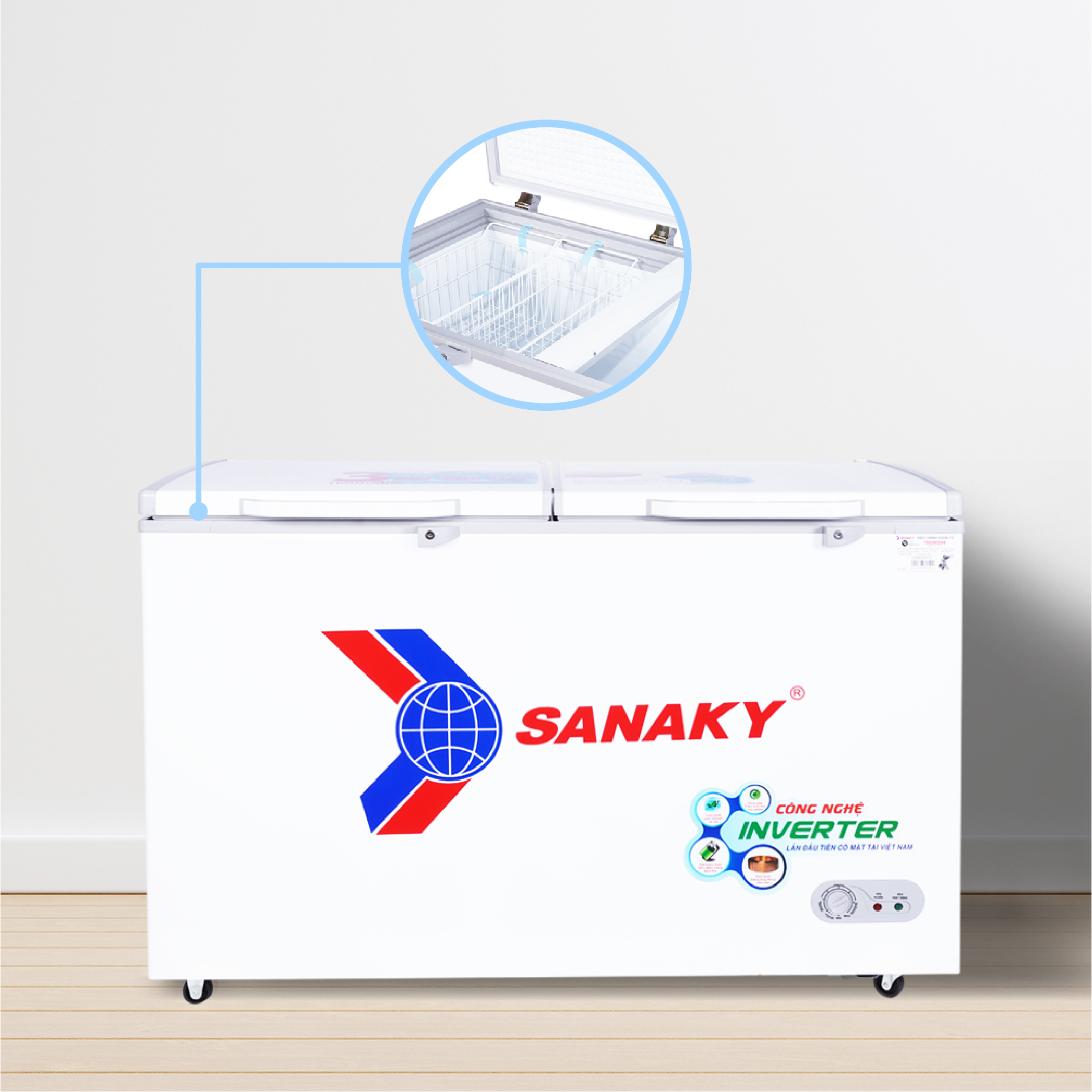 Tủ Đông Sanaky VH-5699HY3 410 lít, 1 ngăn đông, inverter