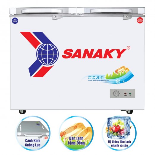 Tủ Đông mặt kính cường lực Sanaky VH-3699W2K - Sanaky Việt Nam