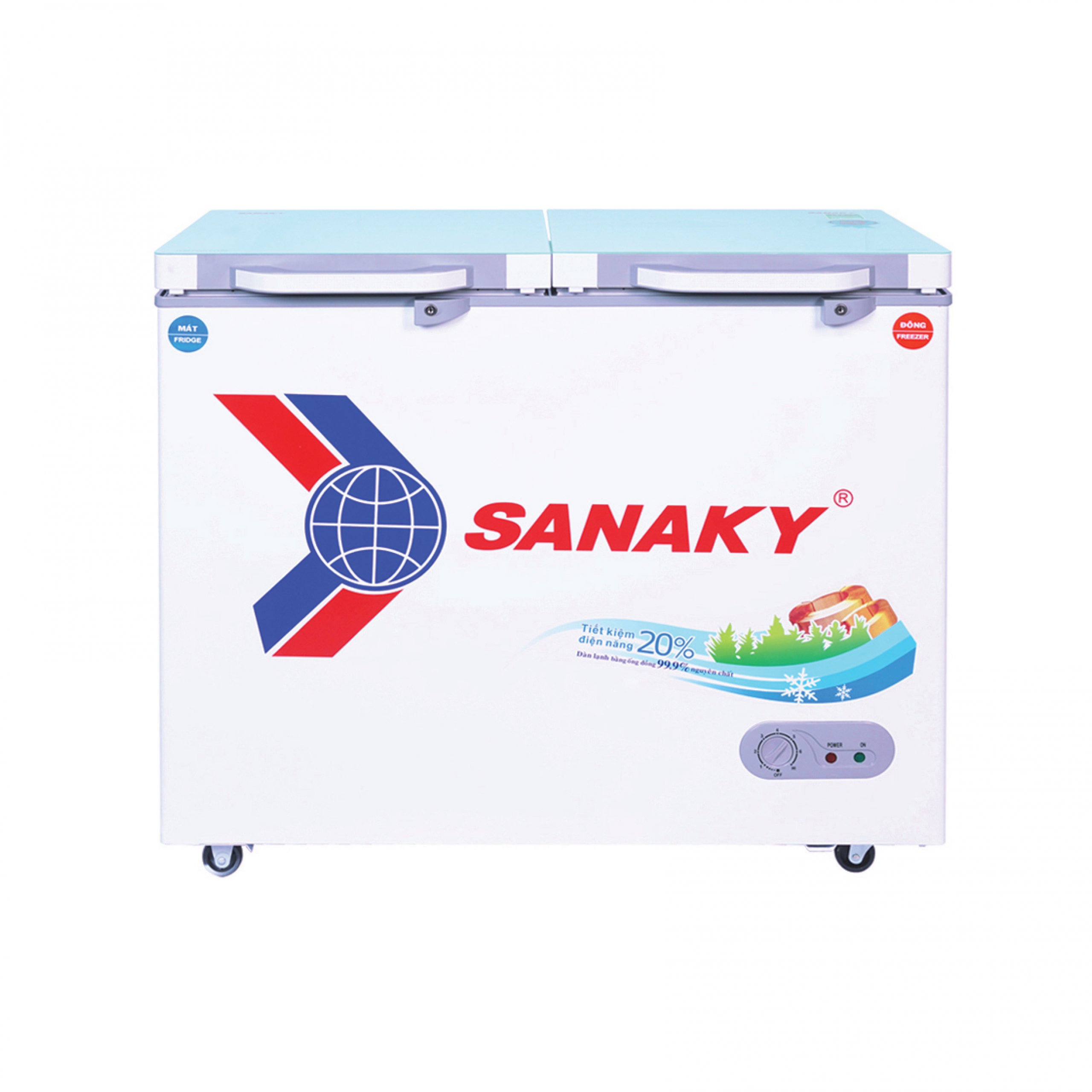 Tủ Đông mặt kính cường lực Sanaky VH-2899W2KD