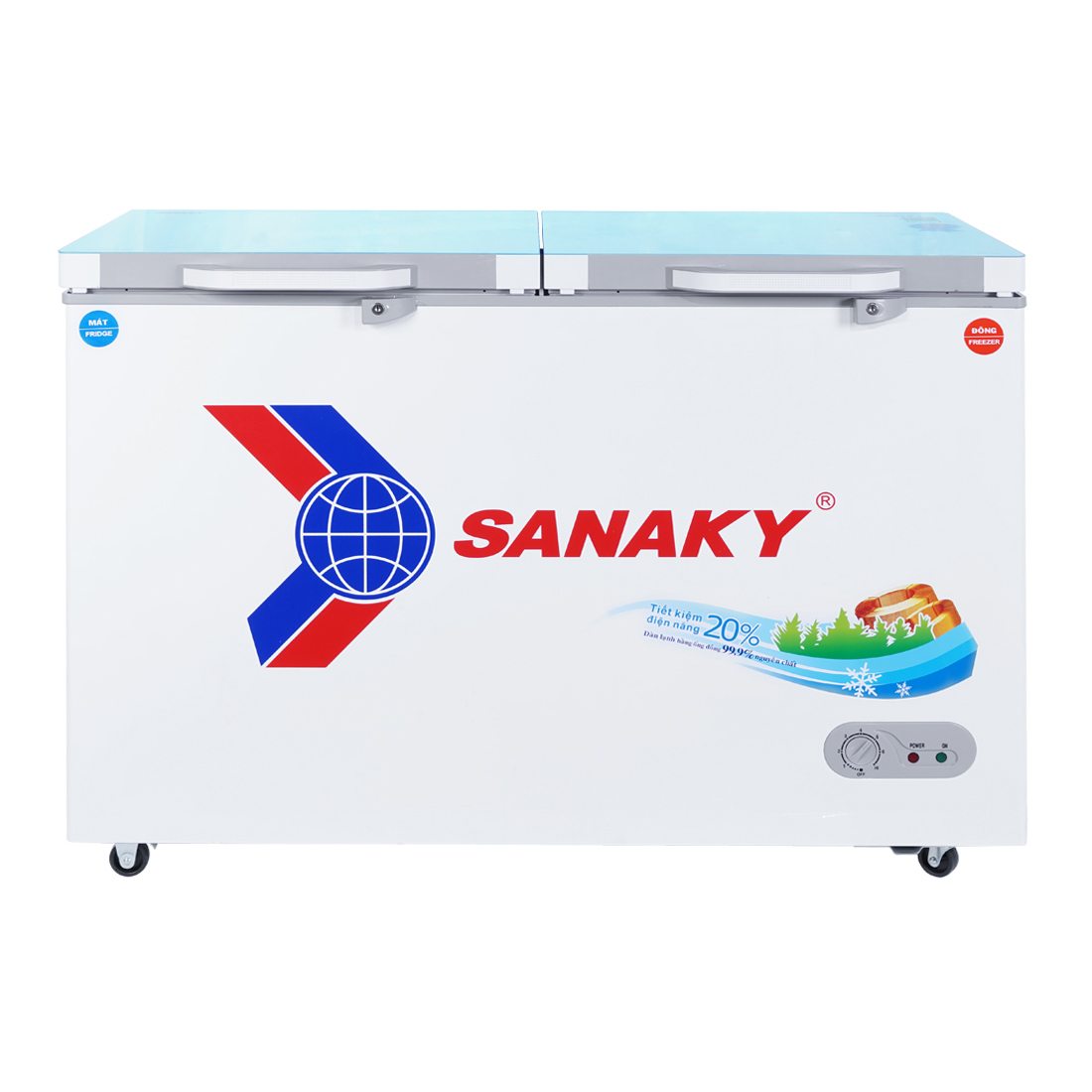 Tủ Đông mặt kính cường lực Sanaky VH-4099W2KD