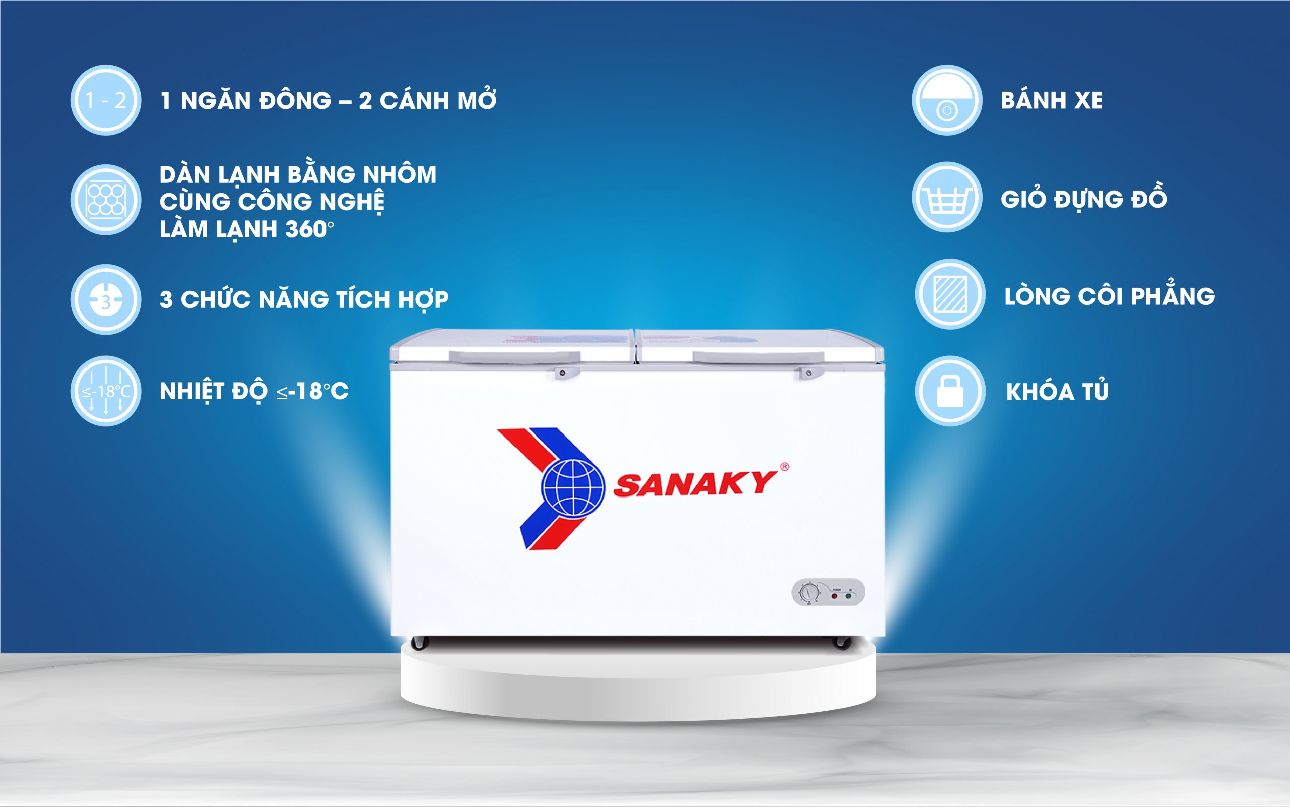Tủ Đông Sanaky VH-568HY2