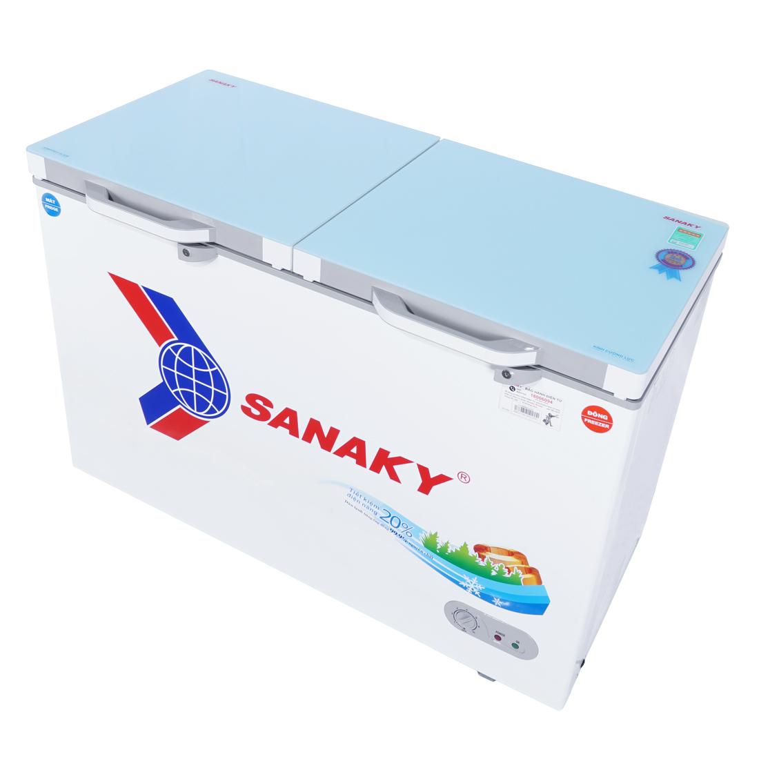 Tủ Đông mặt kính cường lực Sanaky VH-3699W2KD