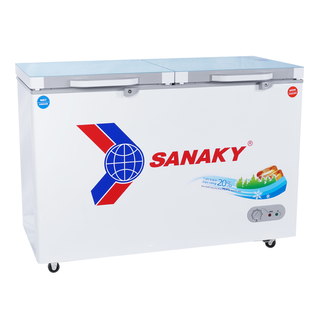 Tủ Đông mặt kính cường lực Sanaky VH-3699W2KD