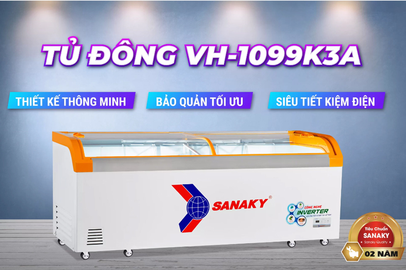 Tủ Đông Sanaky tiết kiệm điện năng VH-1099K3A