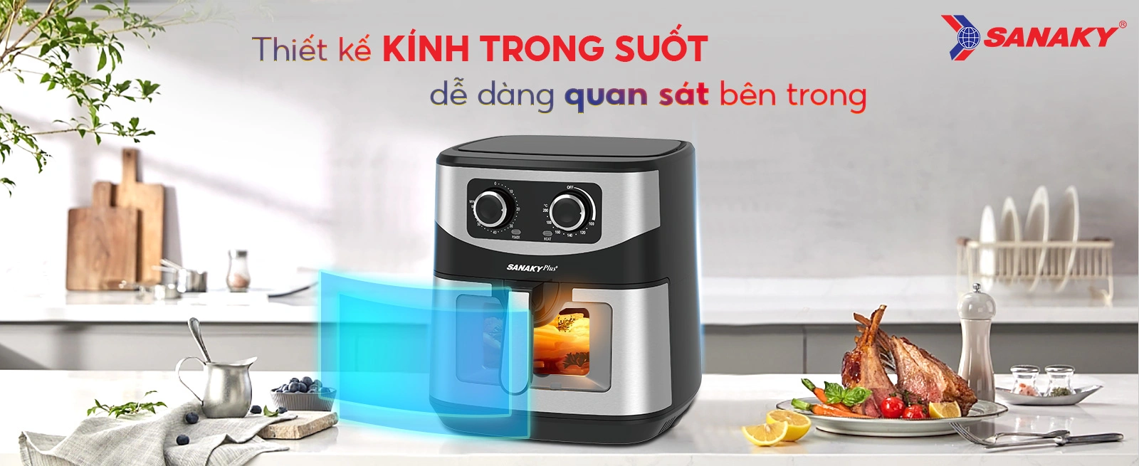 Thiết kế kính trong suốt dễ dàng quan sát bên trong