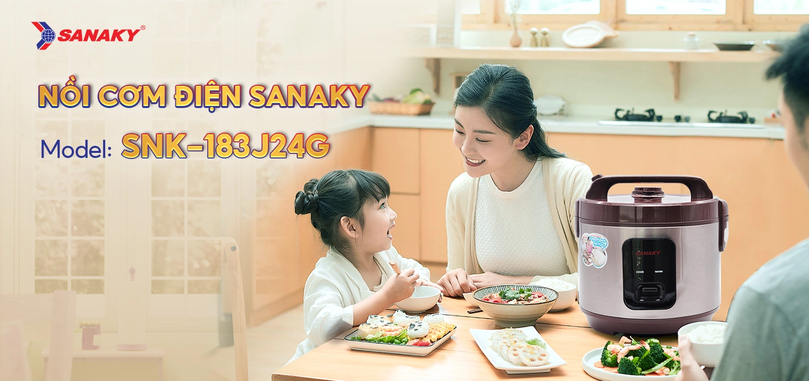 Nồi cơm điện Sanaky SNK-183J24G