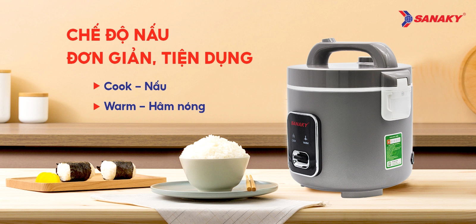 Chế độ nấu đơn giản tiện dụng