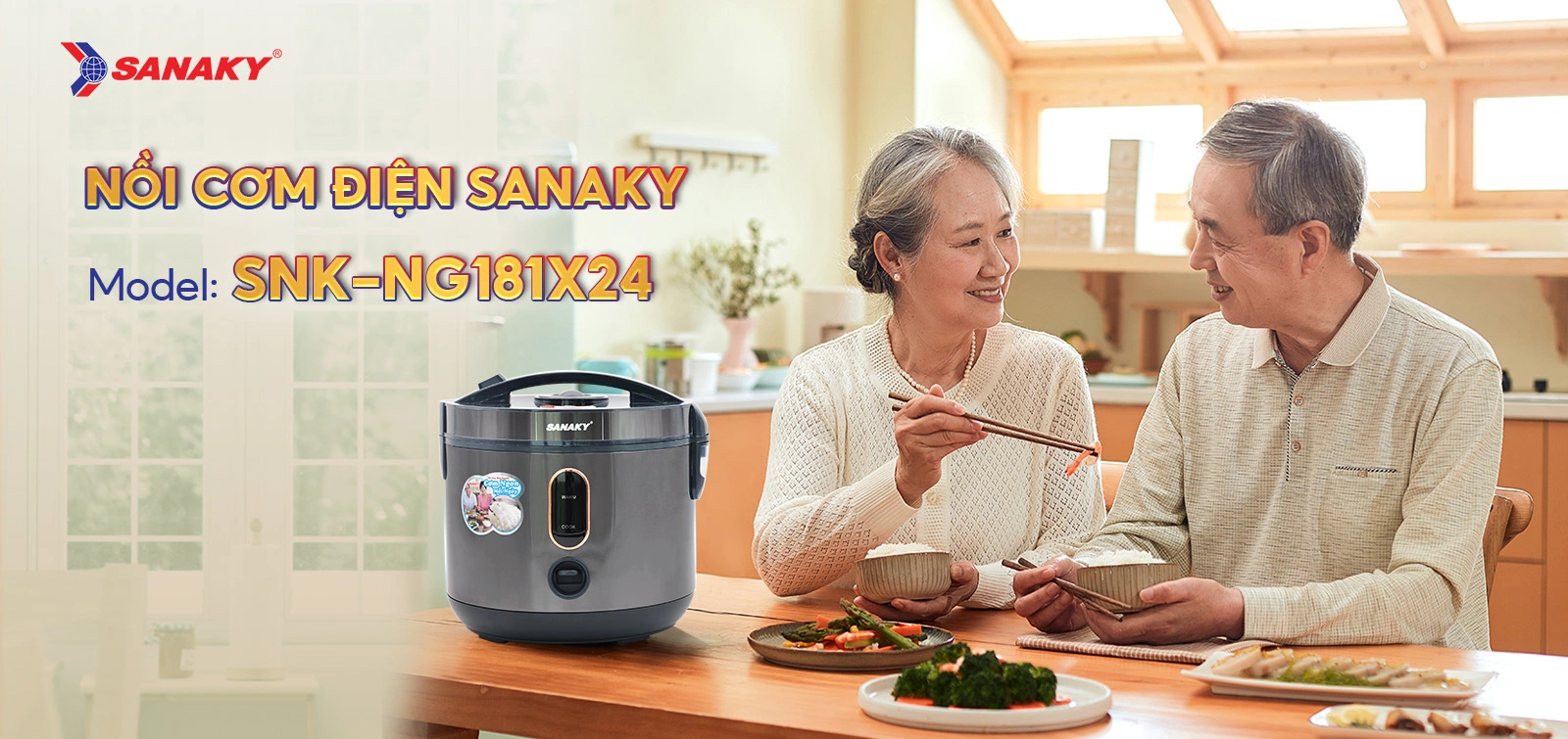 Nồi cơm điện Sanaky SNK-NG181X24