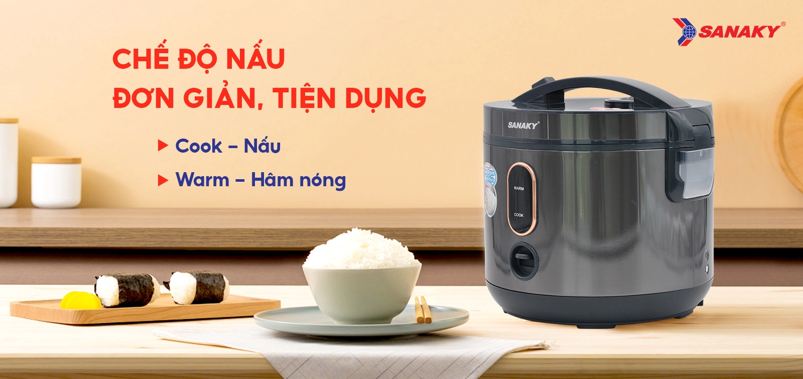 Chế độ nấu đơn giản tiện dụng