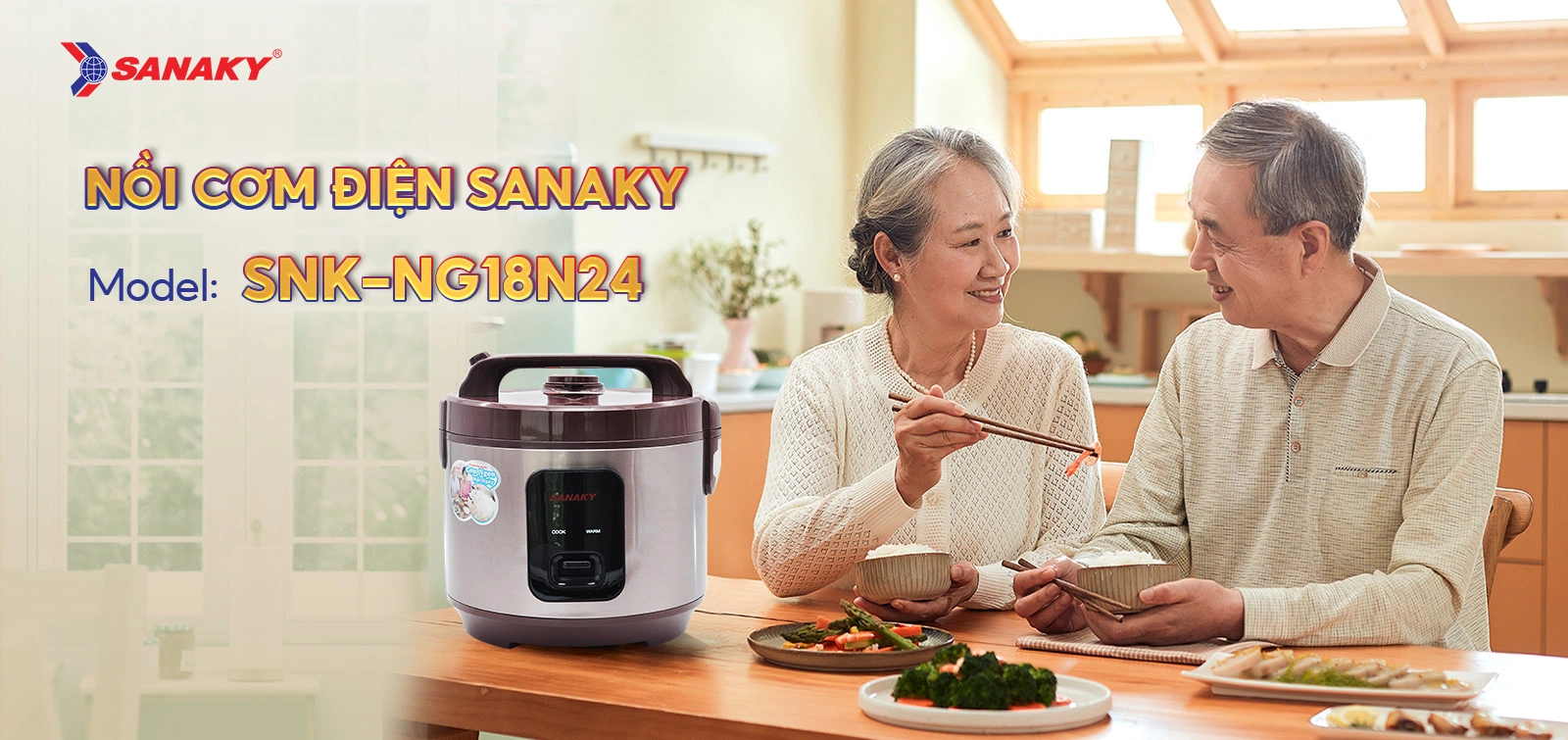 Nồi cơm điện Sanaky SNK-NG18N24