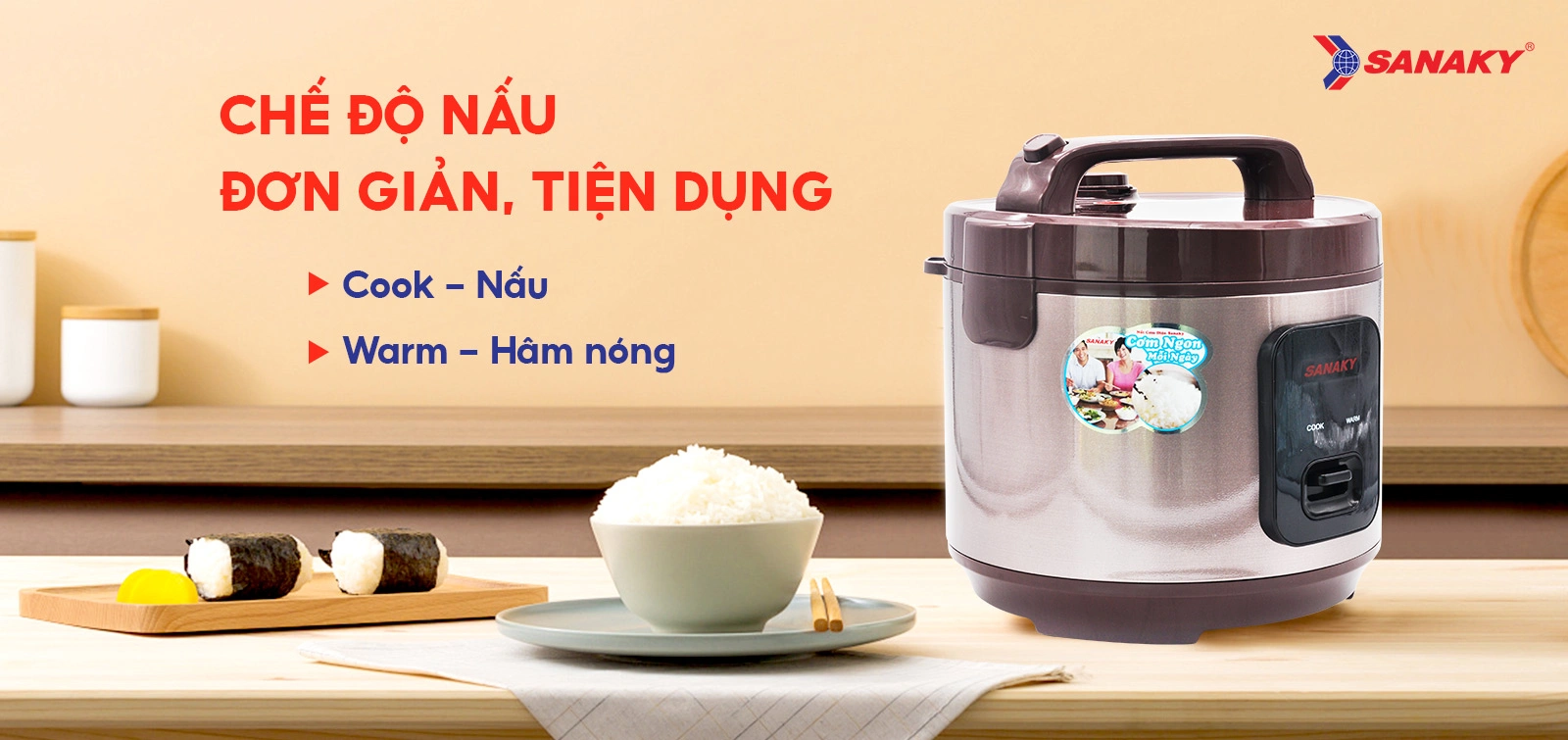 Chế độ nấu đơn giản tiện dụng