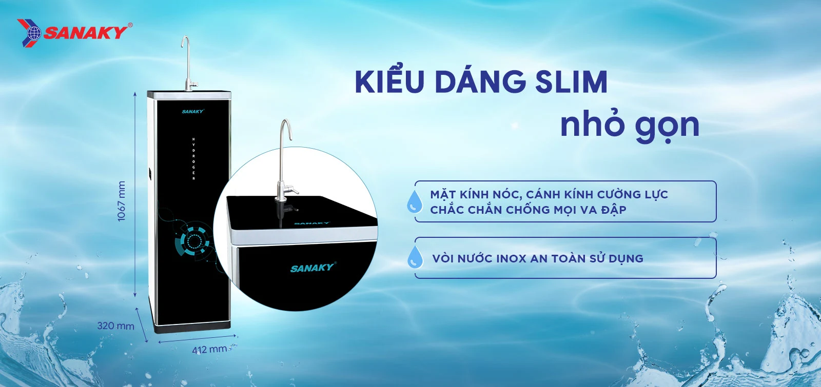 Thiết kế Slim nhỏ gọn, sang trọng phù hợp với mọi không gian
